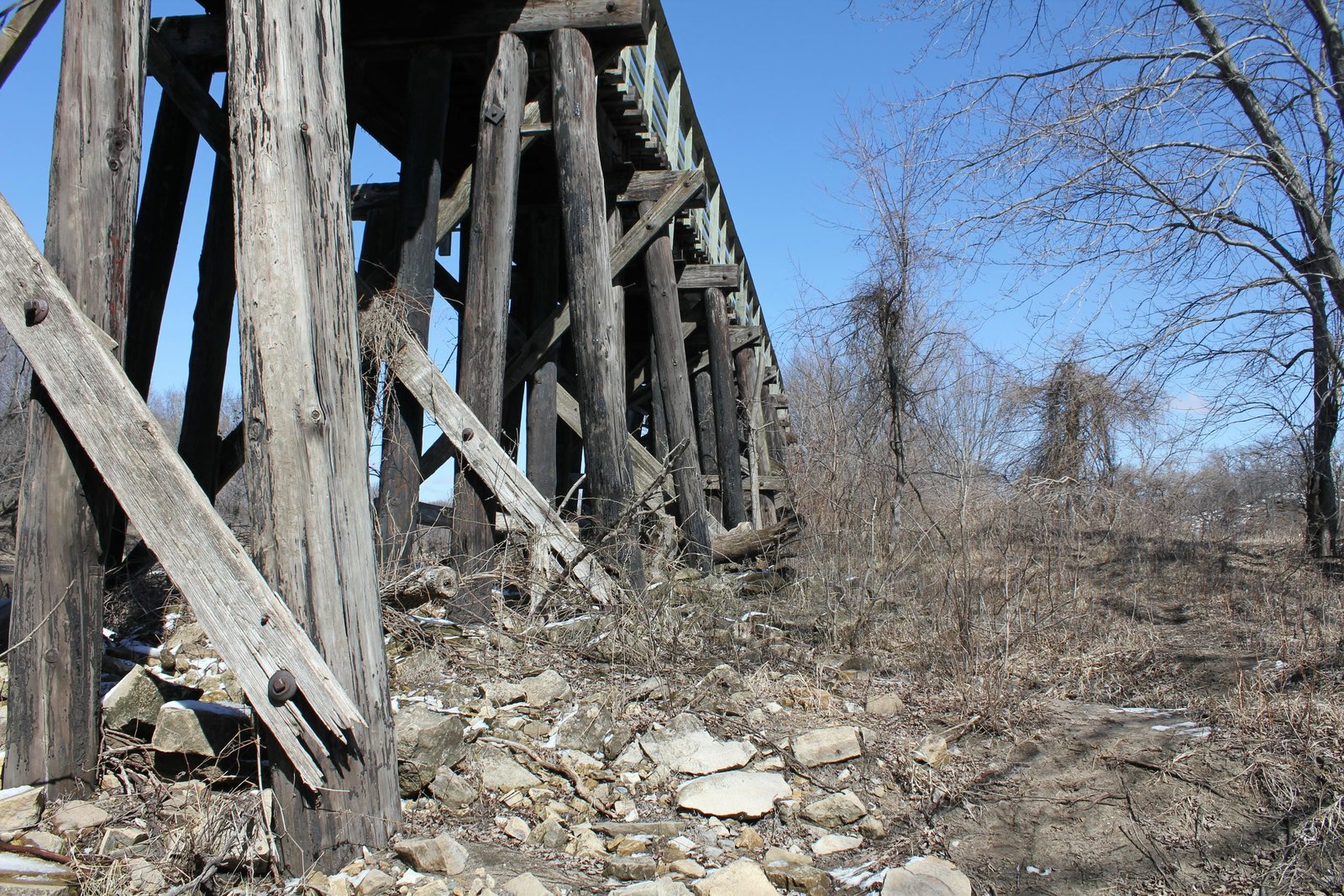 Looking north along north approach